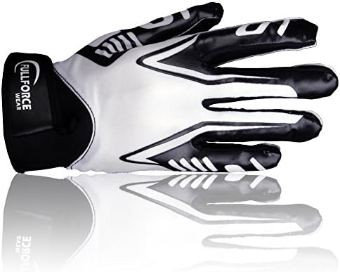Full Force Titanium Lite American football receiver gloves, neon green -