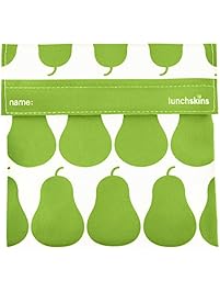 Lunchskins Reusable Velcro Sandwich Bag, Green Pear