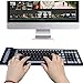 Ouleevii 2.4G Wireless Keyboard Waterproof Folding Silicone107-Key Mute Gaming Keyboard with USB Receiver for Notebook Desktop Laptops PC