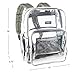 SMARTY Large Heavy Duty Clear Backpack V6 Durable Transparent See Through Bag (Gray)