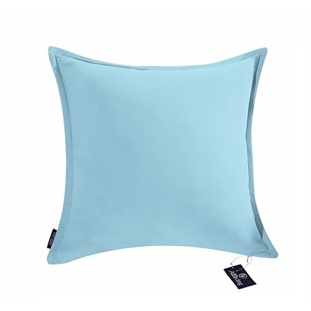 Aitliving Cushion Covers Cotton Velvet 1 Pc Light Blue Cushion