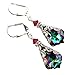 Antique Inspired Vintage Victorian Dangle Drop Earrings for Women - Colored Austrian Crystal Leverback Earrings - Jewelry Gift for Her (Electra)