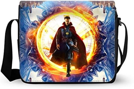 JIUDUIDODO Custom Doctor Strange Canvas Messenger Bags School Textbook Macbook Ipad Laptop Computer Sling Cross Body Bags