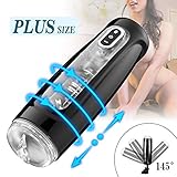 Male Masturbator-10 Rotating,Trusting Models,3 Moans Interaction 3 in 1 Adjustable Hands-Free Automatic Men Masturbation Cup Stroker Toys with Visible 3D Textured Sleeve...