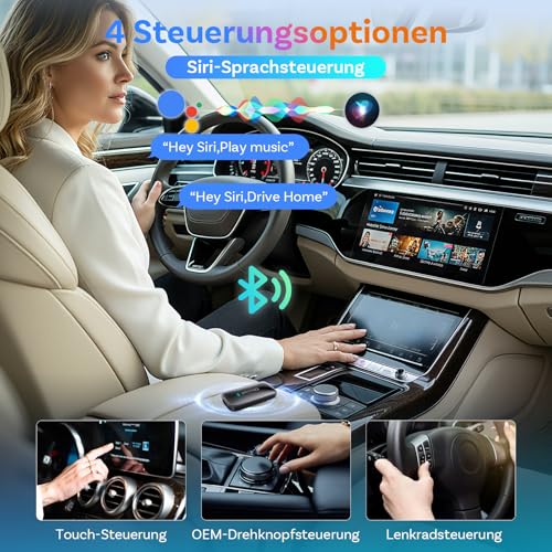 OTTOCAST Play2Video Ultra 2026 AI Box, Wireless CarPlay & Android Car Adapter with YouTube/Prime Video, WiFi 6, 4GB+32GB, Plug & Play, for Cars with Wired CarPlay from 2016