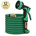 50 ft Hose - Expandable Garden Hose - Heavy Duty Flexible Hose - Water Hose with 9-Pattern Spray Nozzle and Hose Storage Bag (3-Piece Set). Kink and Tangle-Free Lawn and Plant Watering System