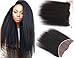 Persephone Kinky Straight Headband Wigs for Black Women Italian Yaki Human Hair Wigs Glueless None Lace Front Machine Made Wigs 150% Density Natural Color (19 Inch)