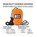 Bear Butt Double Parachute Camping Hammock, Orange/Black