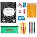 Back to School Supply Bundle, of School Supplies for All Grade Levels - Perfect for High School & College Students – 3 Ring Case it binders, Pencils, Pens, Highlighters, Notebook and More