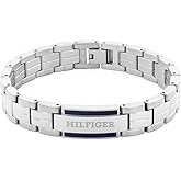 Tommy Hilfiger Men's Jewelry - Hypoallergenic Link Bracelet with Fold-Over Clasp – Casual and Stylish - Fashion Accessory, Gift for Him