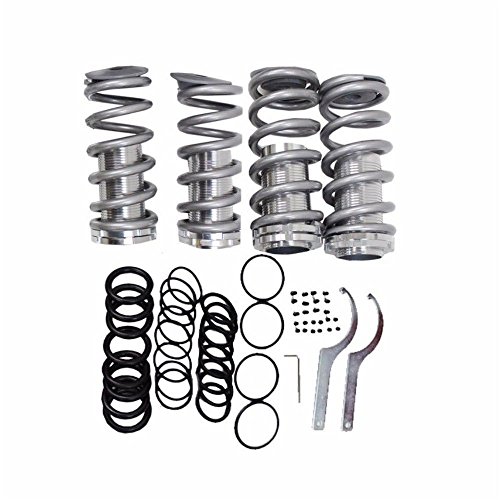 Front Rear Suspension Coilover Lowering Spring Sleeve Kit for Honda 88-00 Civic Gray