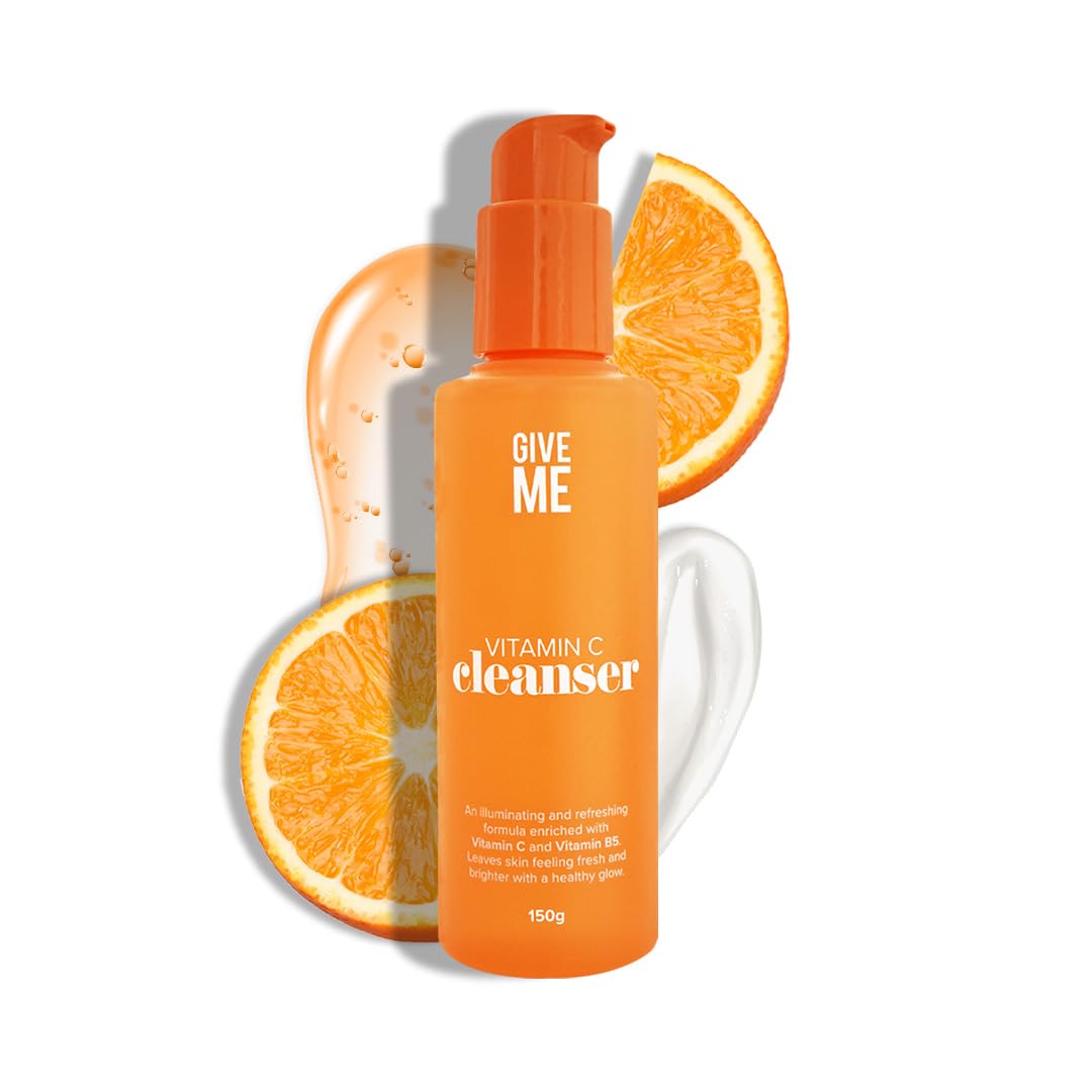 Give Me Cosmetics Face Cleanser, Vitamin C Illuminating Skin Care, Anti Ageing Brightening Facial Wash, Lightweight Non Greasy Formula, All Skin Types, Free from Sulphate Silicone Paraben