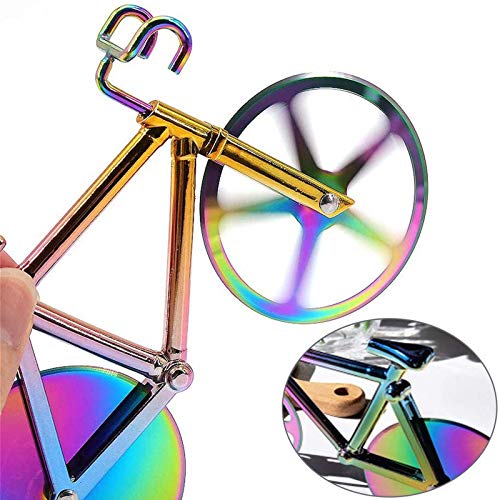 Fiets Pizzasnijder Van Roestvrij Staal Pizzasnijder Met Antiaanbaklaag Pizzasnijder Fiets Bicycle Pizza Cutter Pizza… - Afbeelding 4