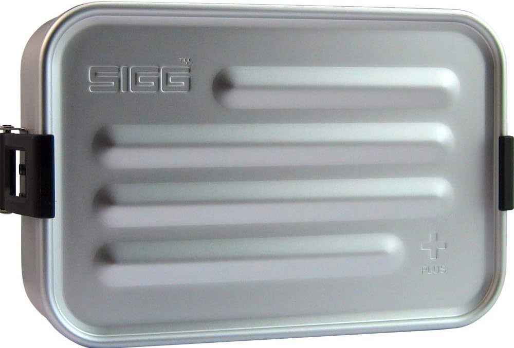 Sigg, Aluminium Lunchbox Plus S Alu, with Food Separator, Award Winning, Dishwasher & Microwave Safe, Leakproof