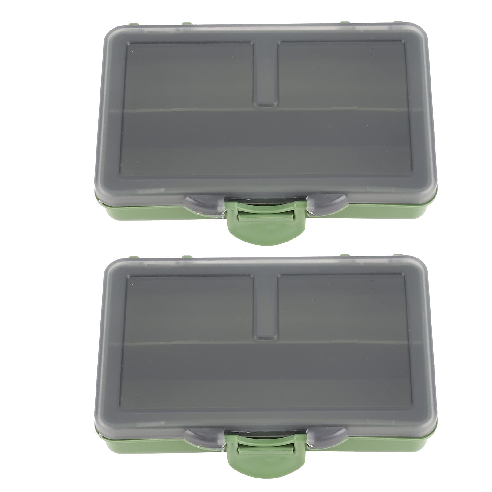 Alomejor 2Pcs Fishing Toolbox Mini PP Storage Box Case for Storage and Organization of Fishing Accessories(1 cell)