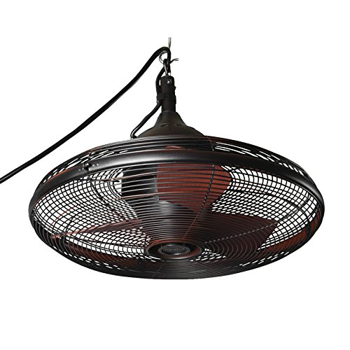 Ventilador de techo para exteriores de bronce frotado con aceite oscuro Valdosta de 20 pulgadas de Allen + Roth