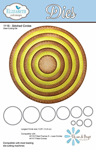 Elizabeth Craft Designs 1116 Stitched Circles Metal Die