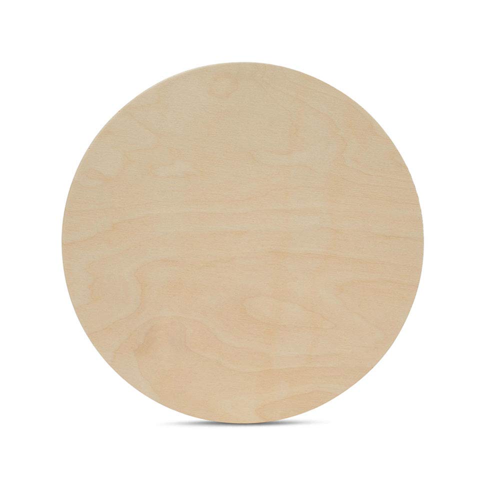 12 Inch Wooden Circle Plaques 1/2 Inch Thick, Package of 1, Unfinished Baltic Birch Wood by Woodpeckers