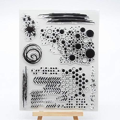 Joyful Home 1pc Background Rubber Clear Stamp for Card Making Decoration and Scrapbooking