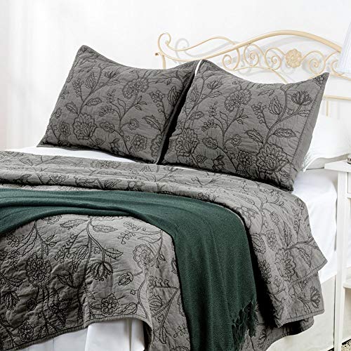 ELEGANT LIFE HOME Cotton Vintage Embroidered King Pillow Sham, 20'' x