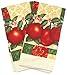 Kitchen Towel Set 7 Piece Towels Pot Holders Oven Mitt & Dishcloth Decorative Design Everyday Use (7 Piece, Garden Apple)