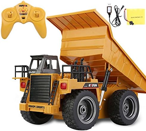 VISON 6-channel Wireless Remote Control Dump Truck Alloy Car Charging Excavator