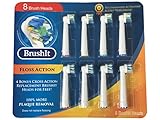 Toothbrush Replacement Brush Heads Refill for Oral B Braun Electric Toothbrush, 4 Floss Action, 4 Cross Action, 8 Count
