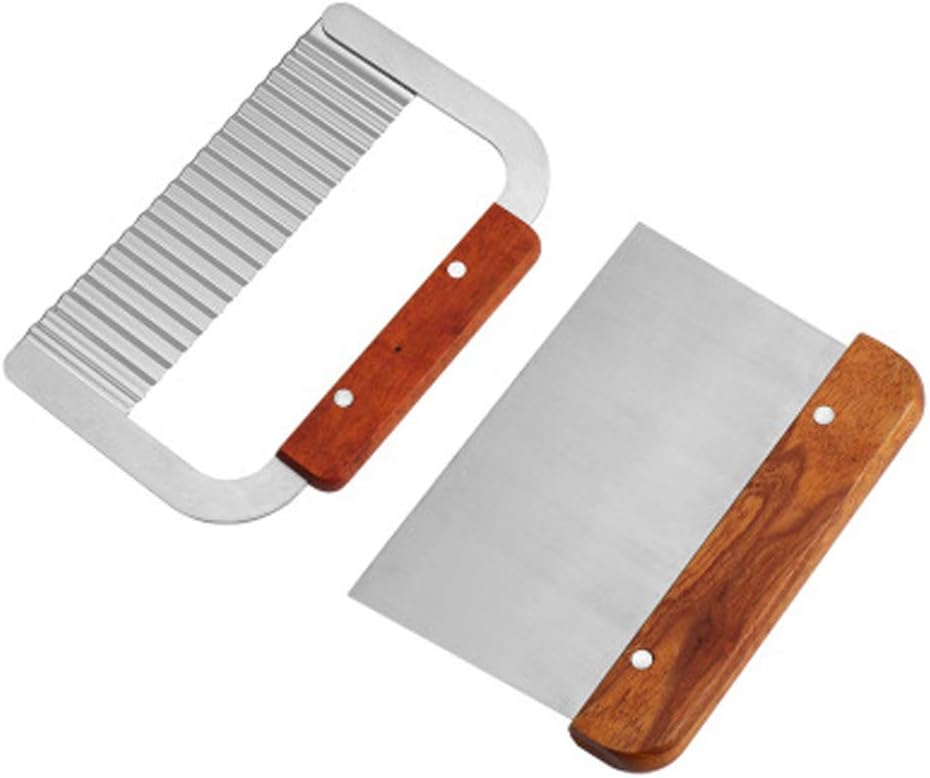 2 Pcs Crinkle Cutter, Potato Crinkle Cutter, Chips Knives, Salad Cutter