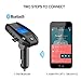 FM Transmitter, Ronxs Bluetooth FM Transmitter Wireless In-Car Radio Kit Adapter W 2 USB Charger Ports and TF Card Slot Support USB Flash Drive and Micro SD Card (Tomight Version)