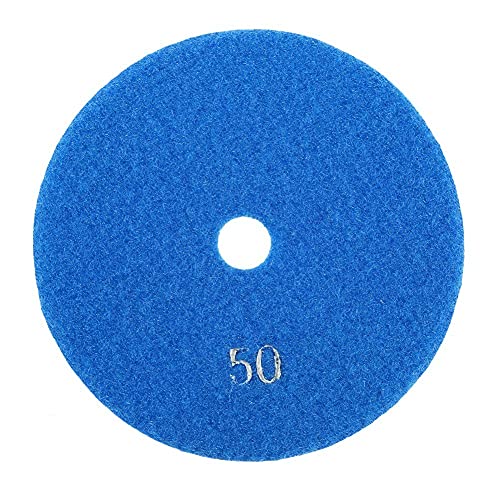 FTVOGUE 5'' inch 125mm Grinding Discs Wet Diamond Polishing Pads Sanding Sandpaper Wheels for Granite Concrete Marble (50)