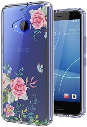 HTC U11 Life Case, Tuson Soft TPU Case Crystal Transparent Slim Anti Slip Case Back Protector Case Cover for HTC U11 Life 5.2-inch (Flower)