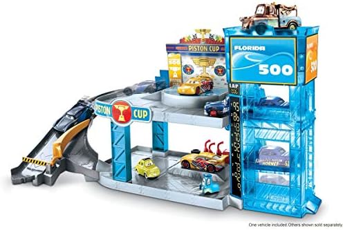 disney pixar cars florida 500 racing garage playset