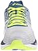 ASICS Men's Gel Nimbus 18 Running Shoe, Silver/Ink/Flash Yellow, 8 M US