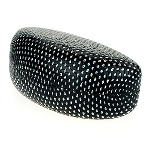 SA106 Glitter Bling Iced Out Clam Shell Sunglasses Glasses Hard Case Black