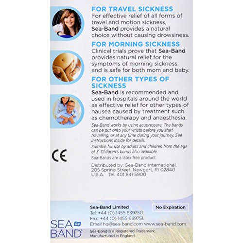 Sea-Band The Original Wristband Adults - One Size Fits All - Reusable - 1 Piece (Pack of 2)