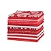 Connecting Threads Print Collection Precut Quilting Fabric Bundle Fat Quarters (Lovely Reds)