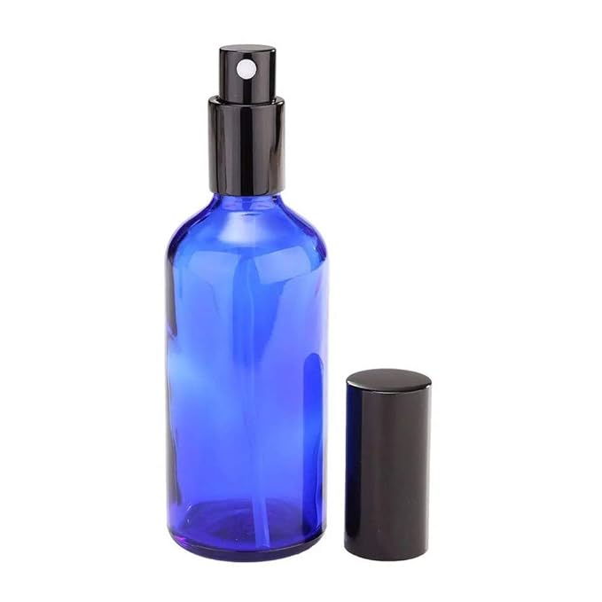 Spray Bottles 2PCS 100ml Refillable Blue Glass Spray Bottle Perfume Essential Oils