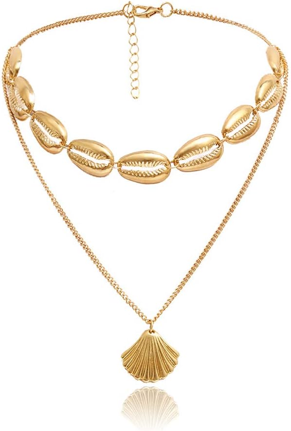 RUIZHEN Bohemia Shell Choker Collar Seashell Choker Necklace for Women Girls Statement Jewelry Gifts