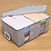 1Storage Clothing Organizer Bag, Breathable Material, 2Cells, Carry Handles, Grey 179-01A