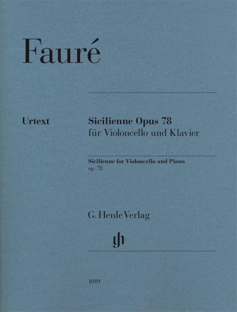 Sicilienne op.78 - cello and piano - piano reduction with solo part - (HN 1019)
