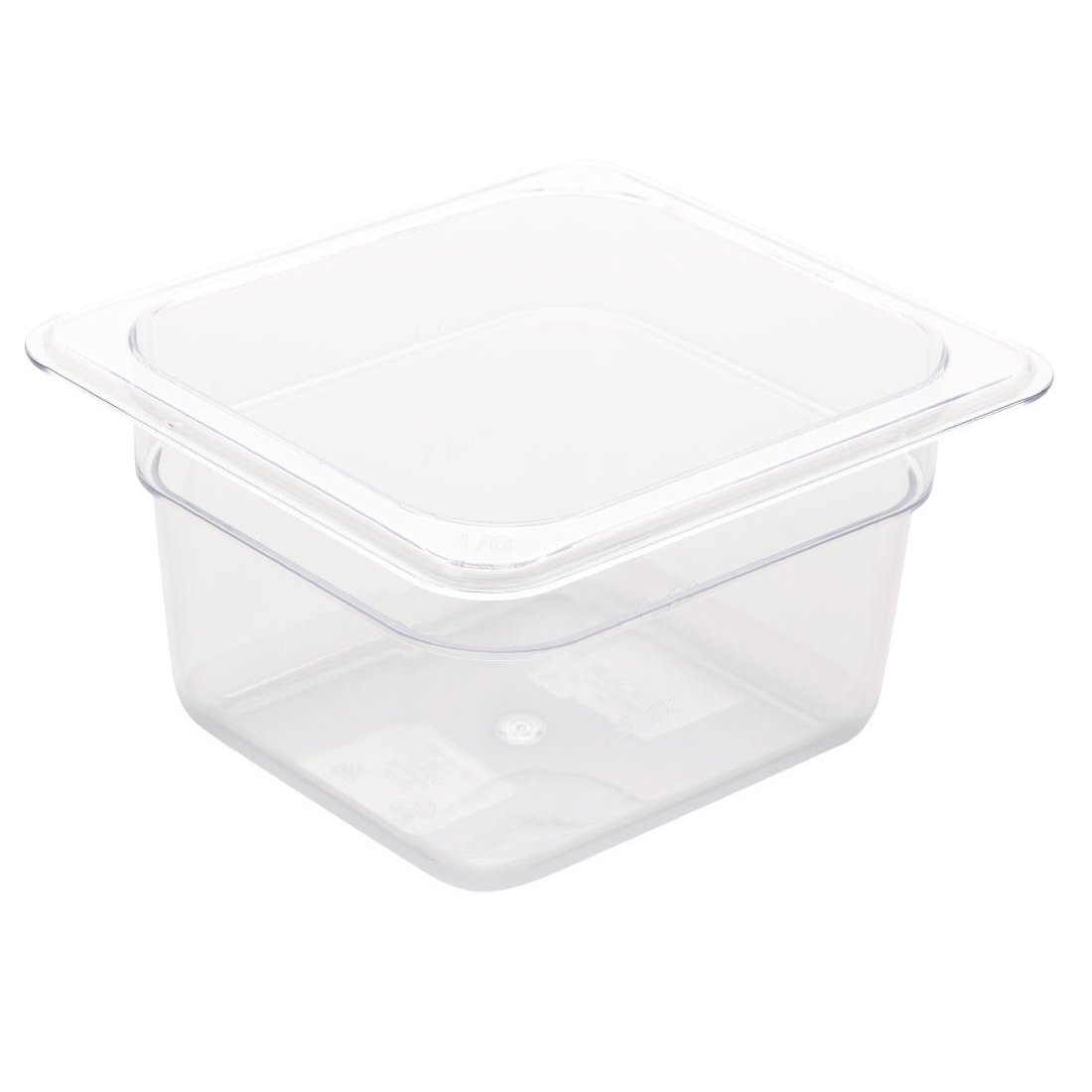 Vogue U240 1/6 Gastronorm Container 100mm 1.05 Litre Clear Catering Food Storage Pan