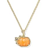 Kendra Scott Womens Pumpkin Long Pendant Necklace Gold Orange Mother Of Pearl One Size