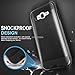 TJS Dual Layer Shockproof Hybrid Armor Drop Protection Metallic Brushed Finish Case Cover with Tempered Glass Screen Protector or Samsung Galaxy On5/G550 - Black
