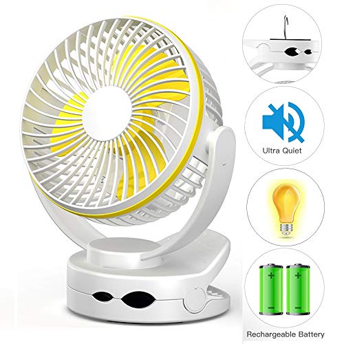 Clip On Fan, Mini Desk Fan Battery Operated, Ultra Quiet 4 ...
