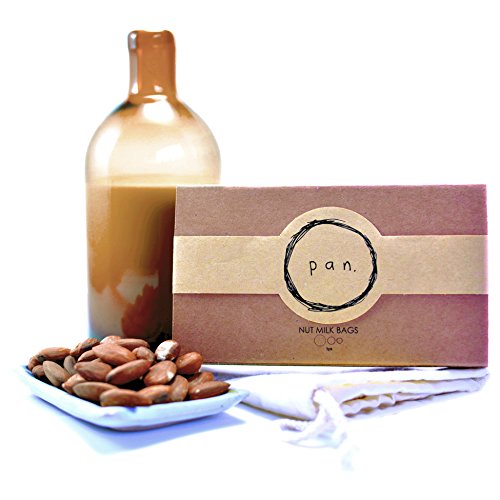 100% Organic Cotton Textile, Reusable, Durable, Natural and Finest Quality High Grade Mesh Nut Milk Bag, Nylon Free, Strainer Cheesecloth and Coffee Filter for Silk Almond Cashew Peanut Milk