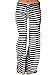 LOSRLY Women Plus Size Striped Wide Leg Drawstring High Waist Palazzo Yoga Pants-Black XL 16 18