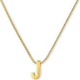 Freeunfet Initial Necklace for Women, 14k Gold Plated A-Z Letter Pendant Necklace, Personalized Tiny Dainty Box Chain Choker, Classic Simple Jewelry Gift for Her