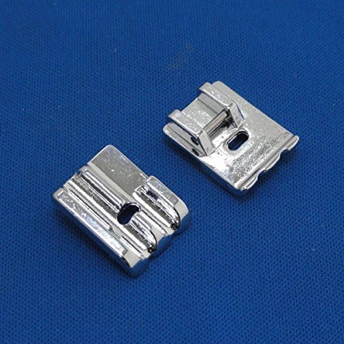 TinkSky 3/16-inch Universal Piping Presser Foot for Brother /Singer /Toyota /Babylock /Janome - 2 pcs/set