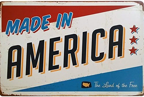 Flag Retro Sign Tin Plate Vingate Wall letter Plaque Country Board for Bar Pub Lounge display (a)