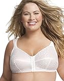 Just My Size Womens Front Close Wirefree Bra(1107)-White-46C